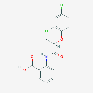 molecular formula C16H13Cl2NO4 B4070085 2-{[2-(2,4-dichlorophenoxy)propanoyl]amino}benzoic acid 