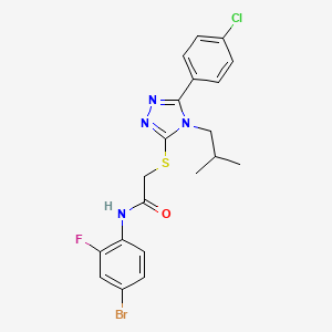 molecular formula C20H19BrClFN4OS B4070119 N-(4-bromo-2-fluorophenyl)-2-{[5-(4-chlorophenyl)-4-isobutyl-4H-1,2,4-triazol-3-yl]thio}acetamide 