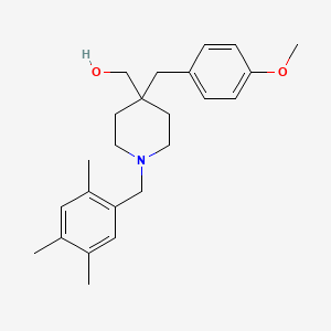 molecular formula C24H33NO2 B4070122 [4-(4-methoxybenzyl)-1-(2,4,5-trimethylbenzyl)-4-piperidinyl]methanol 