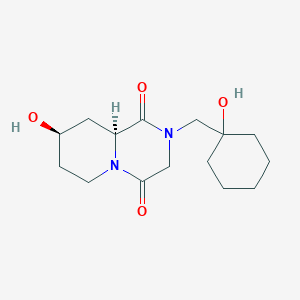 molecular formula C15H24N2O4 B4070123 (8R*,9aS*)-8-hydroxy-2-[(1-hydroxycyclohexyl)methyl]tetrahydro-2H-pyrido[1,2-a]pyrazine-1,4(3H,6H)-dione 