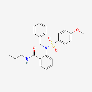 molecular formula C24H26N2O4S B4070139 2-{benzyl[(4-methoxyphenyl)sulfonyl]amino}-N-propylbenzamide 