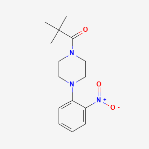 molecular formula C15H21N3O3 B4070161 1-(2,2-dimethylpropanoyl)-4-(2-nitrophenyl)piperazine 