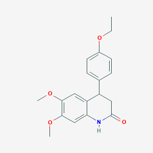 molecular formula C19H21NO4 B4070184 4-(4-ethoxyphenyl)-6,7-dimethoxy-3,4-dihydro-2(1H)-quinolinone 