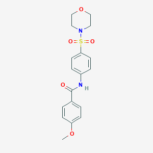 molecular formula C18H20N2O5S B407020 4-methoxy-N-[4-(4-morpholinylsulfonyl)phenyl]benzamide CAS No. 332039-74-4