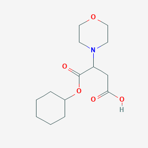 molecular formula C14H23NO5 B4070209 4-(cyclohexyloxy)-3-(4-morpholinyl)-4-oxobutanoic acid 