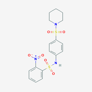 2-nitro-N-[4-(piperidin-1-ylsulfonyl)phenyl]benzenesulfonamide