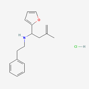 molecular formula C17H22ClNO B4070221 [1-(2-furyl)-3-methyl-3-buten-1-yl](2-phenylethyl)amine hydrochloride 