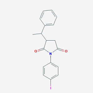 molecular formula C18H16INO2 B407023 1-(4-Iodophenyl)-3-(1-phenylethyl)pyrrolidine-2,5-dione 