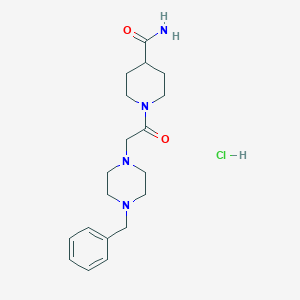 molecular formula C19H29ClN4O2 B4070233 1-[(4-benzyl-1-piperazinyl)acetyl]-4-piperidinecarboxamide hydrochloride 