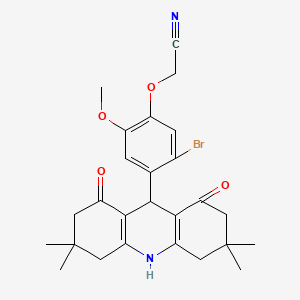 [5-bromo-2-methoxy-4-(3,3,6,6-tetramethyl-1,8-dioxo-1,2,3,4,5,6,7,8,9,10-decahydro-9-acridinyl)phenoxy]acetonitrile