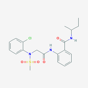 molecular formula C20H24ClN3O4S B4070253 N-(sec-butyl)-2-{[N-(2-chlorophenyl)-N-(methylsulfonyl)glycyl]amino}benzamide CAS No. 663162-76-3