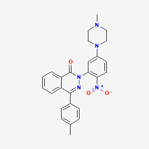 molecular formula C26H25N5O3 B4070271 4-(4-methylphenyl)-2-[5-(4-methyl-1-piperazinyl)-2-nitrophenyl]-1(2H)-phthalazinone 