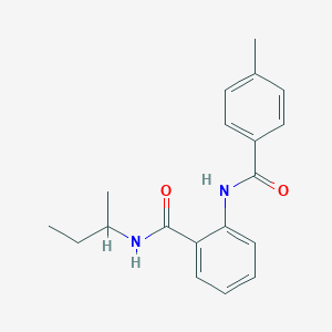 molecular formula C19H22N2O2 B4070278 N-(sec-butyl)-2-[(4-methylbenzoyl)amino]benzamide 