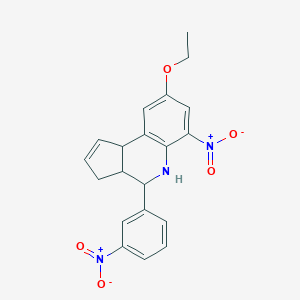 8-ethoxy-6-nitro-4-{3-nitrophenyl}-3a,4,5,9b-tetrahydro-3H-cyclopenta[c]quinoline