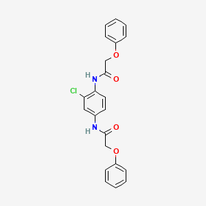 molecular formula C22H19ClN2O4 B4070311 N,N'-(2-chloro-1,4-phenylene)bis(2-phenoxyacetamide) 