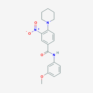 N-(3-methoxyphenyl)-3-nitro-4-(1-piperidinyl)benzamide