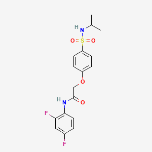 molecular formula C17H18F2N2O4S B4070334 N-(2,4-difluorophenyl)-2-{4-[(isopropylamino)sulfonyl]phenoxy}acetamide 
