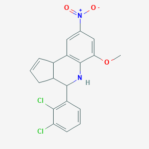 molecular formula C19H16Cl2N2O3 B407034 4-(2,3-dichlorophenyl)-8-nitro-6-methoxy-3a,4,5,9b-tetrahydro-3H-cyclopenta[c]quinoline 