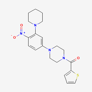 molecular formula C20H24N4O3S B4070422 1-[4-nitro-3-(1-piperidinyl)phenyl]-4-(2-thienylcarbonyl)piperazine 