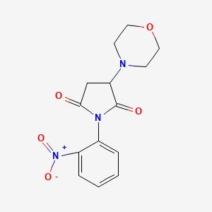 molecular formula C14H15N3O5 B4070444 3-(4-morpholinyl)-1-(2-nitrophenyl)-2,5-pyrrolidinedione 