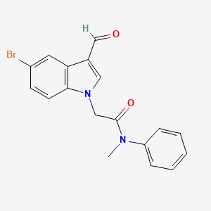 molecular formula C18H15BrN2O2 B4070482 2-(5-bromo-3-formyl-1H-indol-1-yl)-N-methyl-N-phenylacetamide 