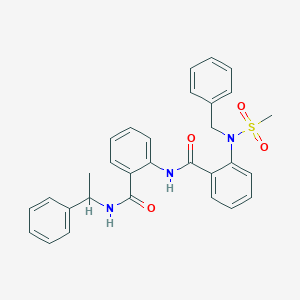molecular formula C30H29N3O4S B4070496 2-[benzyl(methylsulfonyl)amino]-N-(2-{[(1-phenylethyl)amino]carbonyl}phenyl)benzamide 