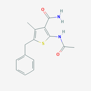 molecular formula C15H16N2O2S B407050 2-(Acetylamino)-5-benzyl-4-methyl-3-thiophenecarboxamide 