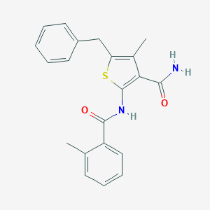 5-Benzyl-4-methyl-2-[(2-methylbenzoyl)amino]-3-thiophenecarboxamide