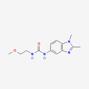 molecular formula C13H18N4O2 B4070528 N-(1,2-dimethyl-1H-benzimidazol-5-yl)-N'-(2-methoxyethyl)urea 