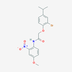 molecular formula C18H19BrN2O5 B4070533 2-(2-bromo-4-isopropylphenoxy)-N-(4-methoxy-2-nitrophenyl)acetamide 