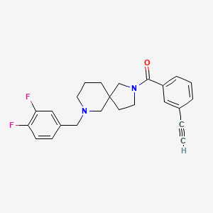 molecular formula C24H24F2N2O B4070557 7-(3,4-difluorobenzyl)-2-(3-ethynylbenzoyl)-2,7-diazaspiro[4.5]decane 