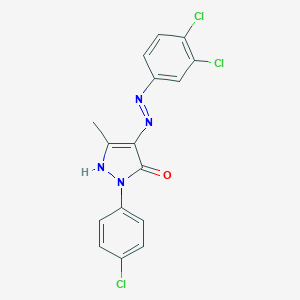 1-(4-chlorophenyl)-4-[(3,4-dichlorophenyl)diazenyl]-3-methyl-1H-pyrazol-5-ol