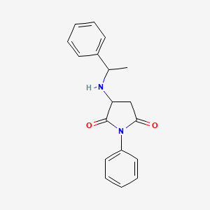 molecular formula C18H18N2O2 B4070566 1-phenyl-3-[(1-phenylethyl)amino]-2,5-pyrrolidinedione 