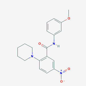 molecular formula C19H21N3O4 B4070572 N-(3-methoxyphenyl)-5-nitro-2-(1-piperidinyl)benzamide 