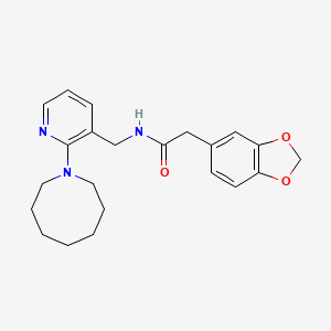 N-{[2-(1-azocanyl)-3-pyridinyl]methyl}-2-(1,3-benzodioxol-5-yl)acetamide