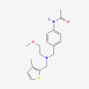 molecular formula C18H24N2O2S B4070586 N-[4-({(2-methoxyethyl)[(3-methyl-2-thienyl)methyl]amino}methyl)phenyl]acetamide 