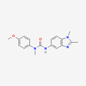 molecular formula C18H20N4O2 B4070587 N'-(1,2-dimethyl-1H-benzimidazol-5-yl)-N-(4-methoxyphenyl)-N-methylurea 
