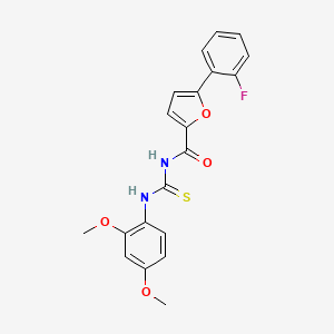 molecular formula C20H17FN2O4S B4070595 N-{[(2,4-dimethoxyphenyl)amino]carbonothioyl}-5-(2-fluorophenyl)-2-furamide 