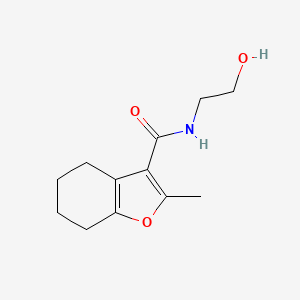 molecular formula C12H17NO3 B4070601 N-(2-hydroxyethyl)-2-methyl-4,5,6,7-tetrahydro-1-benzofuran-3-carboxamide 