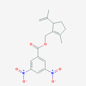 molecular formula C17H18N2O6 B407062 (5-Isopropenyl-2-methylcyclopent-1-en-1-yl)methyl 3,5-bisnitrobenzoate 