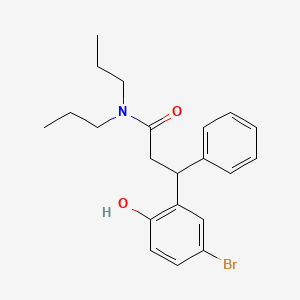 molecular formula C21H26BrNO2 B4070622 3-(5-bromo-2-hydroxyphenyl)-3-phenyl-N,N-dipropylpropanamide 