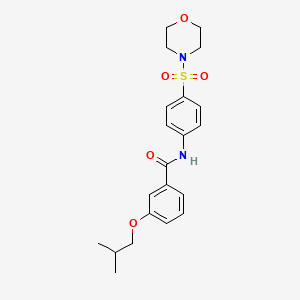 molecular formula C21H26N2O5S B4070629 3-isobutoxy-N-[4-(4-morpholinylsulfonyl)phenyl]benzamide 