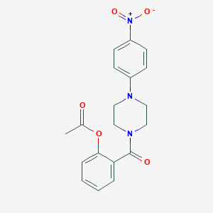 Acetic acid 2-[4-(4-nitro-phenyl)-piperazine-1-carbonyl]-phenyl ester