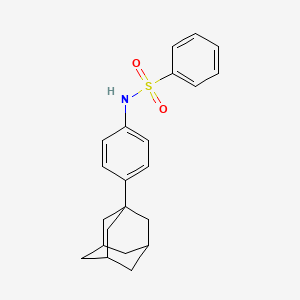 molecular formula C22H25NO2S B4070640 N-[4-(1-adamantyl)phenyl]benzenesulfonamide 