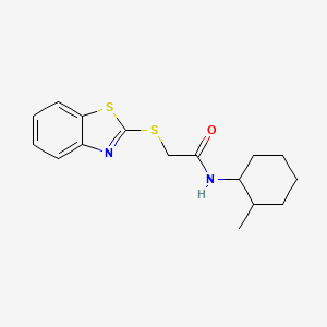 molecular formula C16H20N2OS2 B4070652 2-(1,3-benzothiazol-2-ylthio)-N-(2-methylcyclohexyl)acetamide 