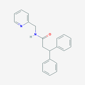 3,3-diphenyl-N-(pyridin-2-ylmethyl)propanamide