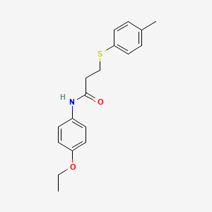 molecular formula C18H21NO2S B4070671 N-(4-ethoxyphenyl)-3-[(4-methylphenyl)thio]propanamide 