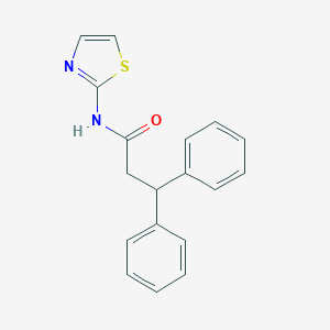 molecular formula C18H16N2OS B407070 3,3-diphenyl-N-(1,3-thiazol-2-yl)propanamide CAS No. 348607-79-4
