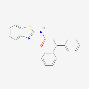 molecular formula C22H18N2OS B407072 N-(1,3-Benzothiazol-2-yl)-3,3-diphenylpropanamide 