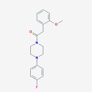 molecular formula C19H21FN2O2 B407073 1-(4-Fluorophenyl)-4-[(2-methoxyphenyl)acetyl]piperazine 